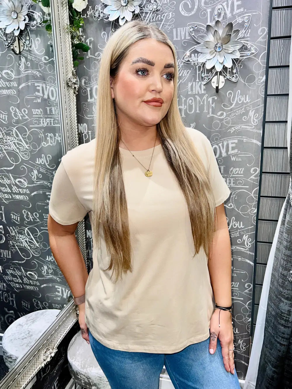 Maisie Plain T-Shirt BEIGE