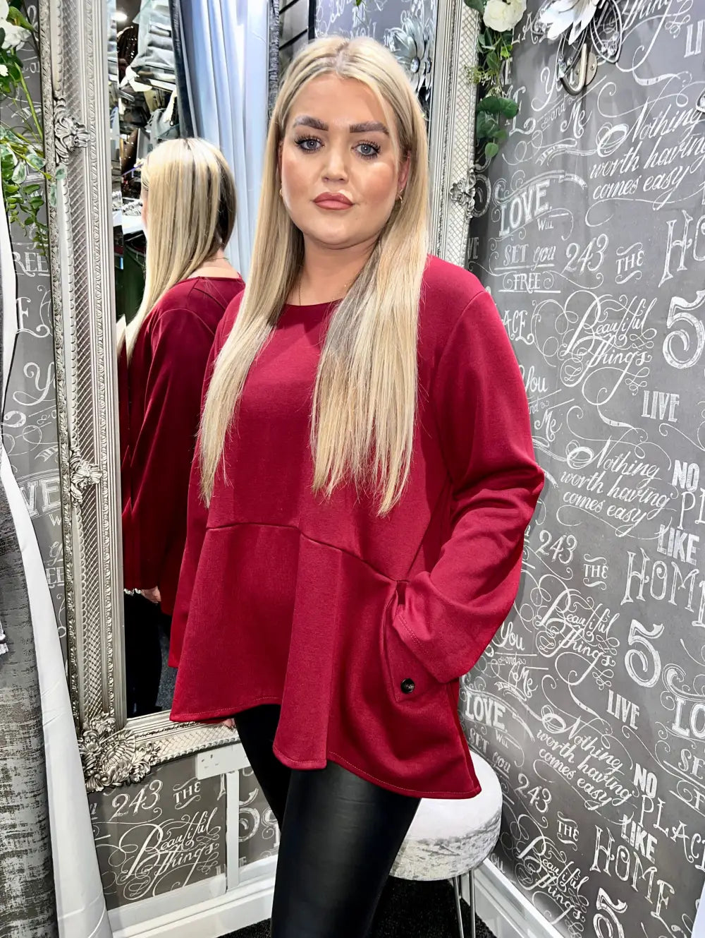 Mayan Made In Italy Top WINE - Tops