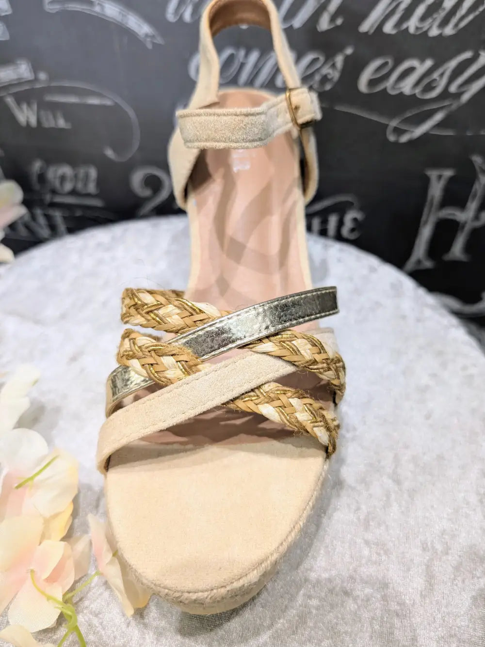 Mia Wedge Sandals BEIGE