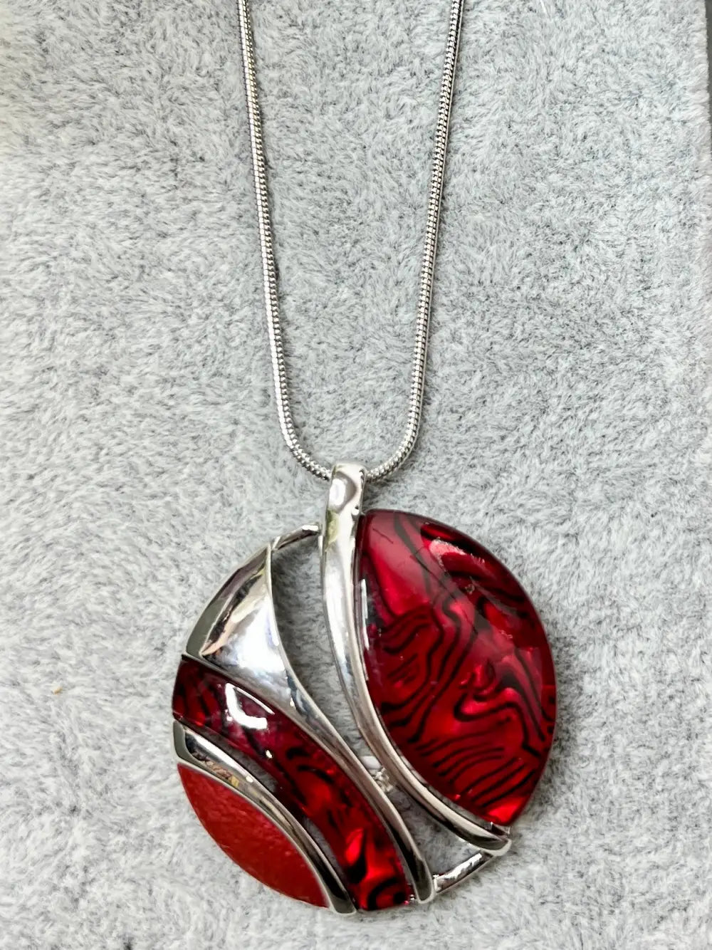 Miss Milly Animal Print Necklace RED - Miss Milly