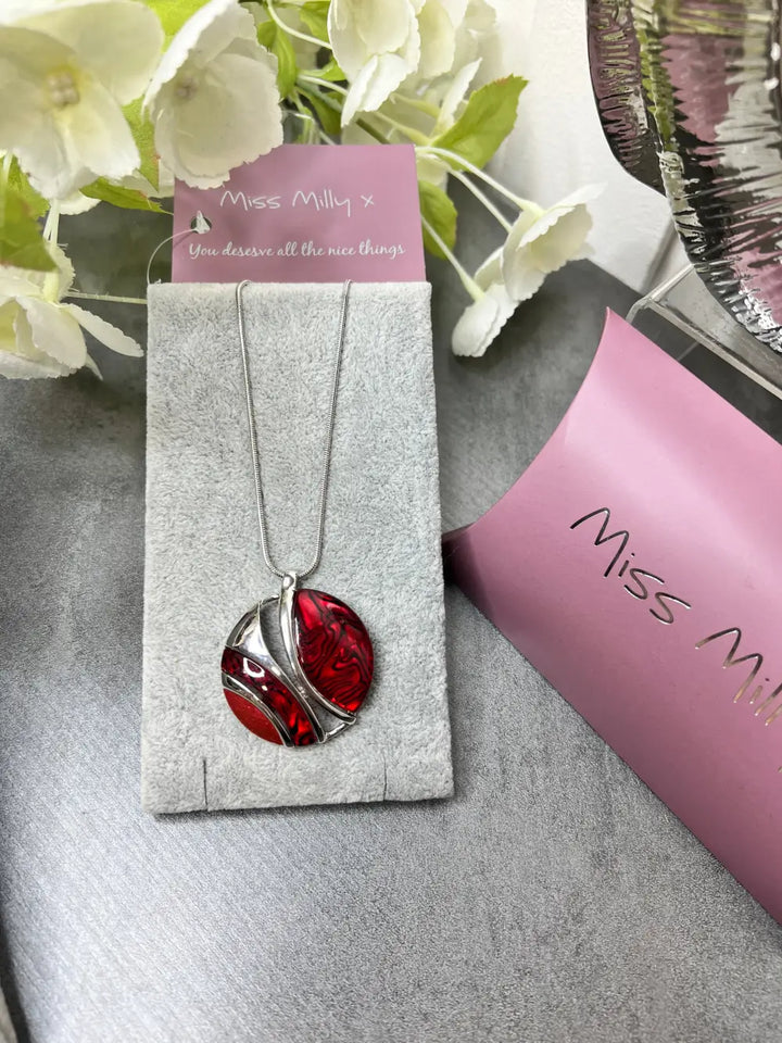 Miss Milly Animal Print Necklace RED - Miss Milly