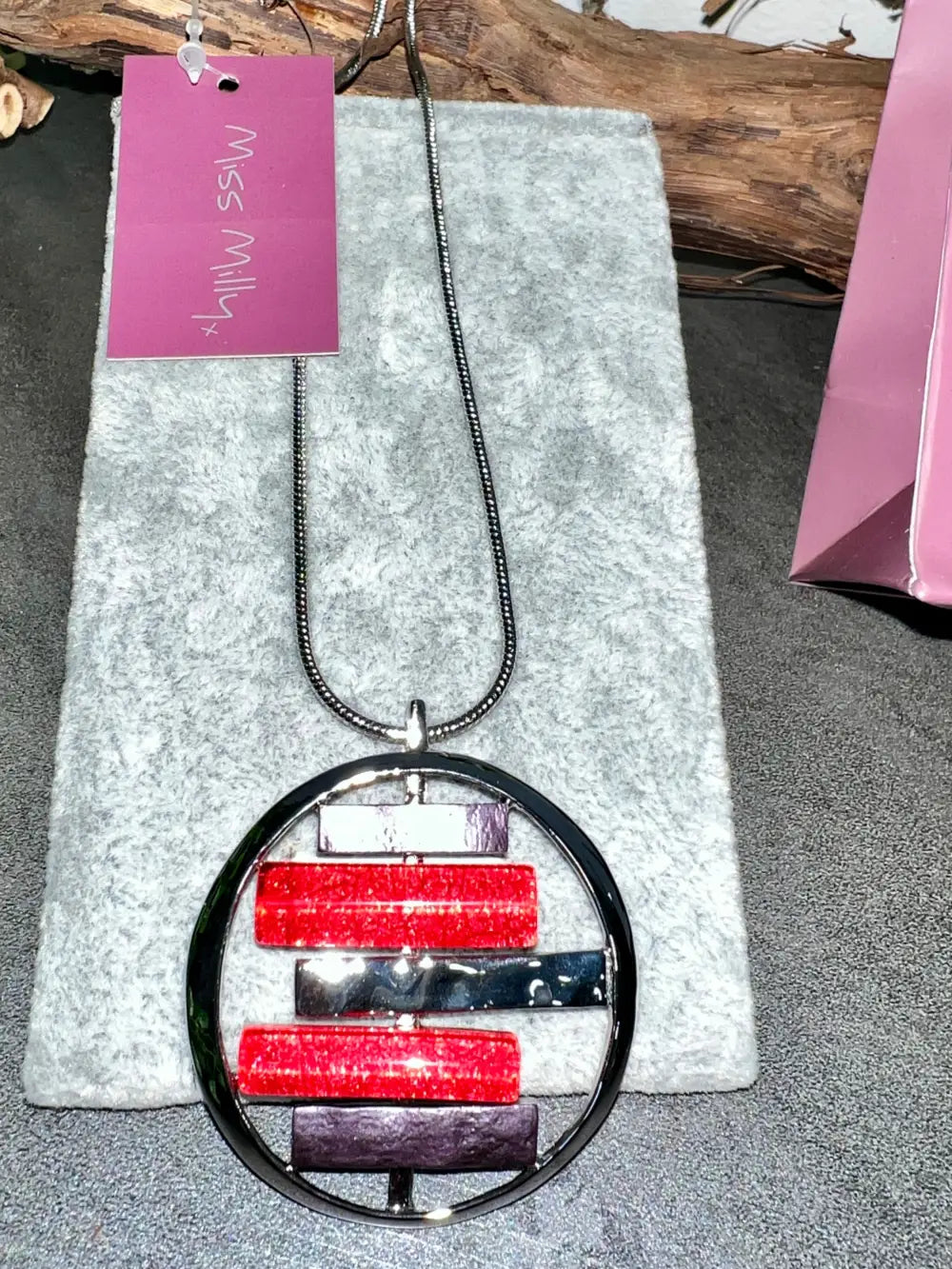 Miss Milly Banded Necklace PURPLE PINK - Jewellery