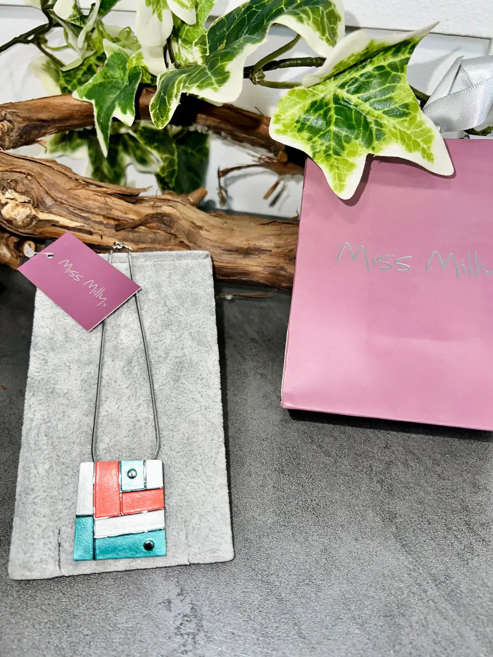 Miss Milly Block Necklace BRIGHT AQUA