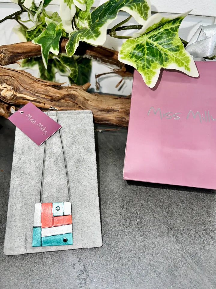 Miss Milly Block Necklace BRIGHT AQUA