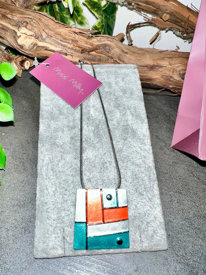 Miss Milly Block Necklace BRIGHT AQUA