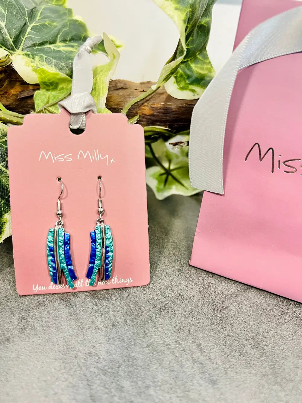 Miss Milly Blue Shard Earrings