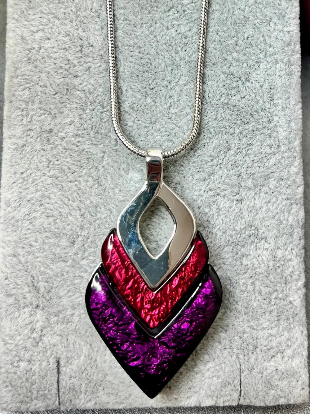 Miss Milly Diamond Resin Necklace PURPLE - Jewellery