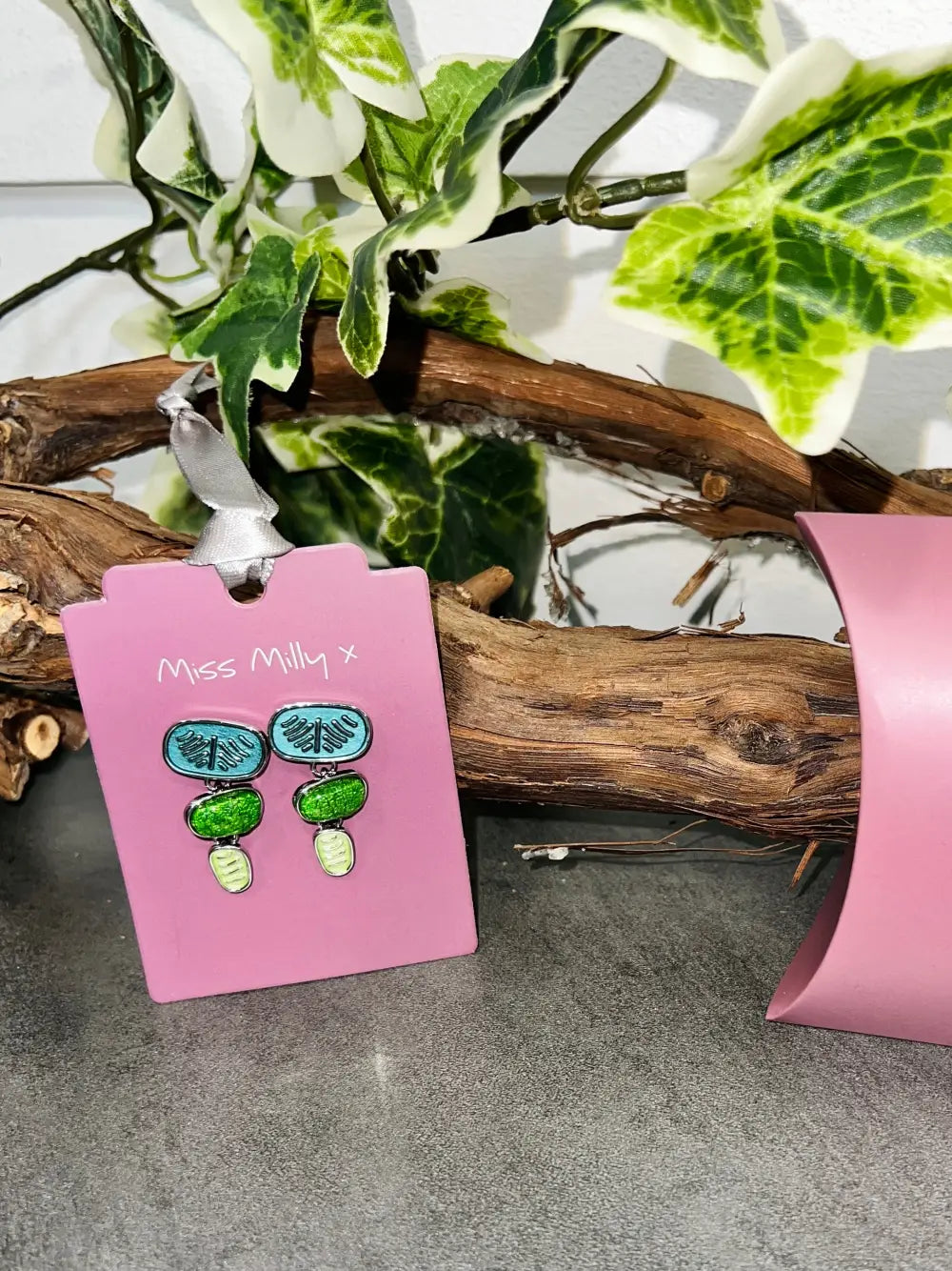 Miss Milly Drop Earrings GREEN - Miss Milly