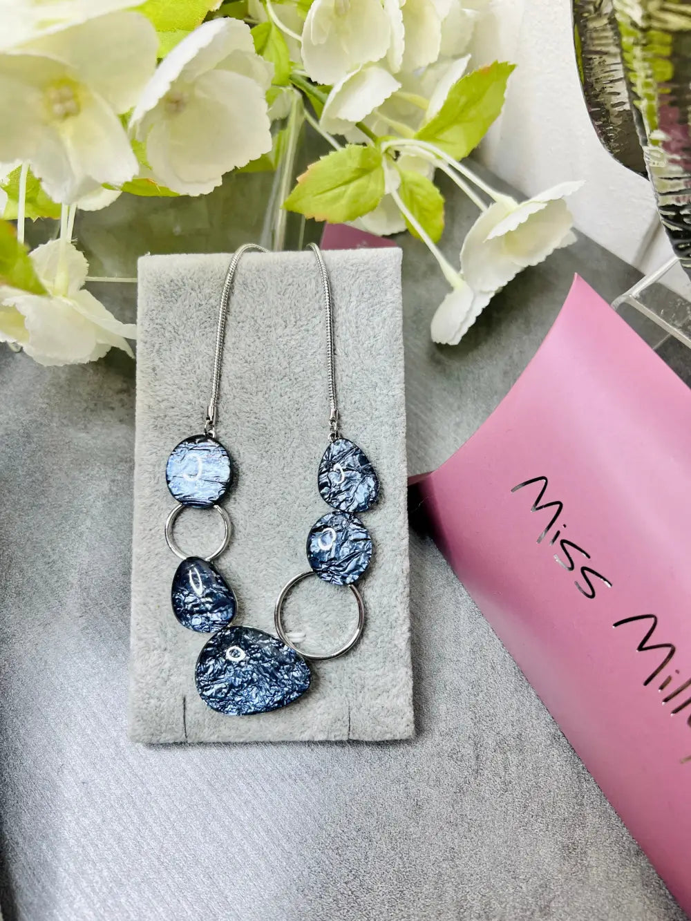 Miss Milly Pebble Necklace DENIM BLUE - Jewellery