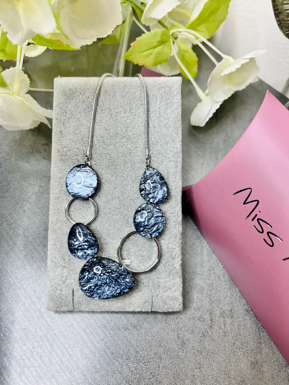 Miss Milly Pebble Necklace DENIM BLUE - Jewellery