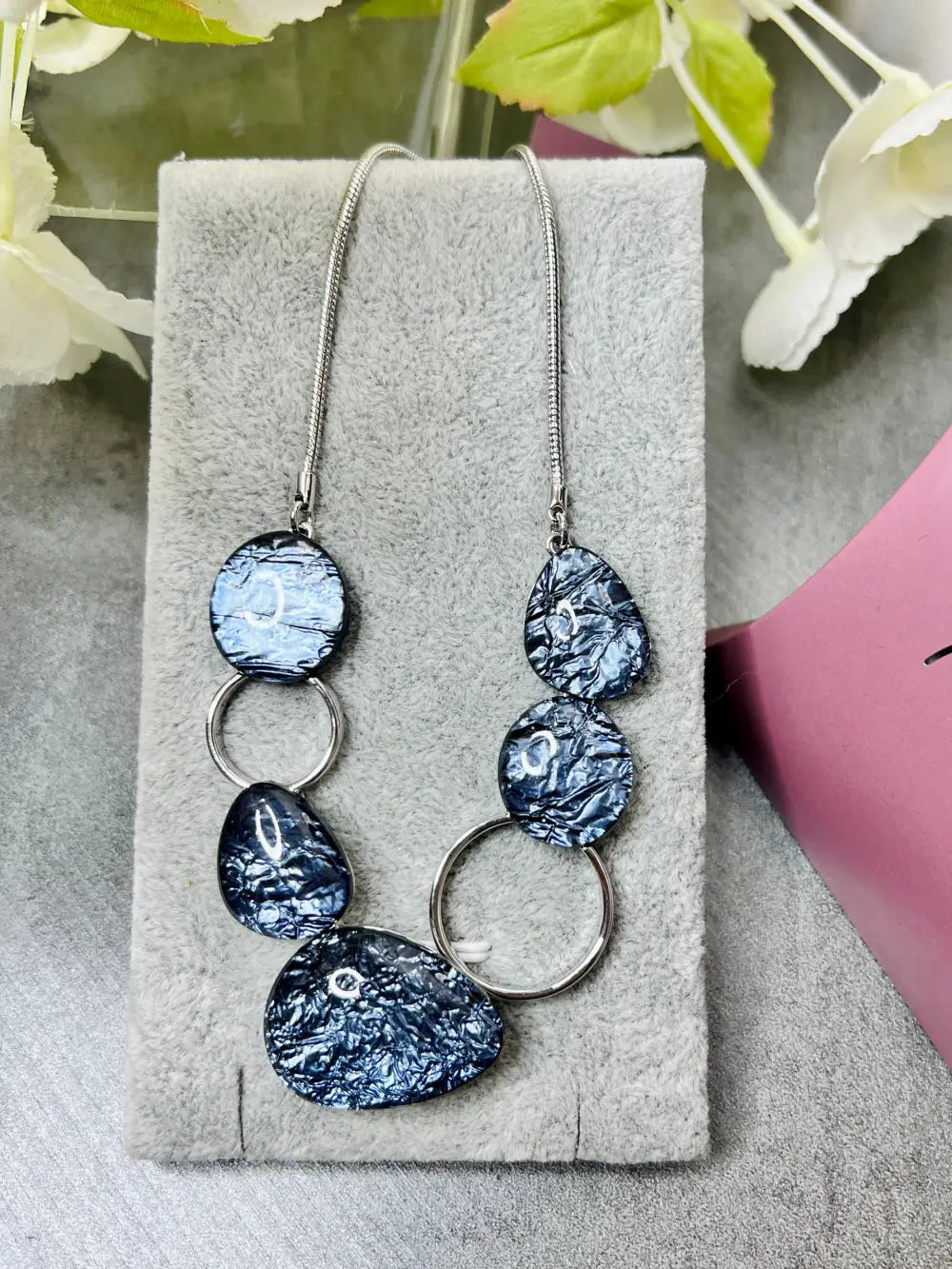 Miss Milly Pebble Necklace DENIM BLUE - Jewellery