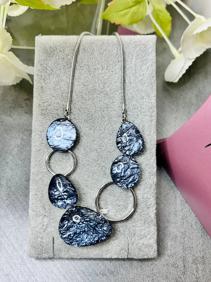 Miss Milly Pebble Necklace DENIM BLUE - Jewellery