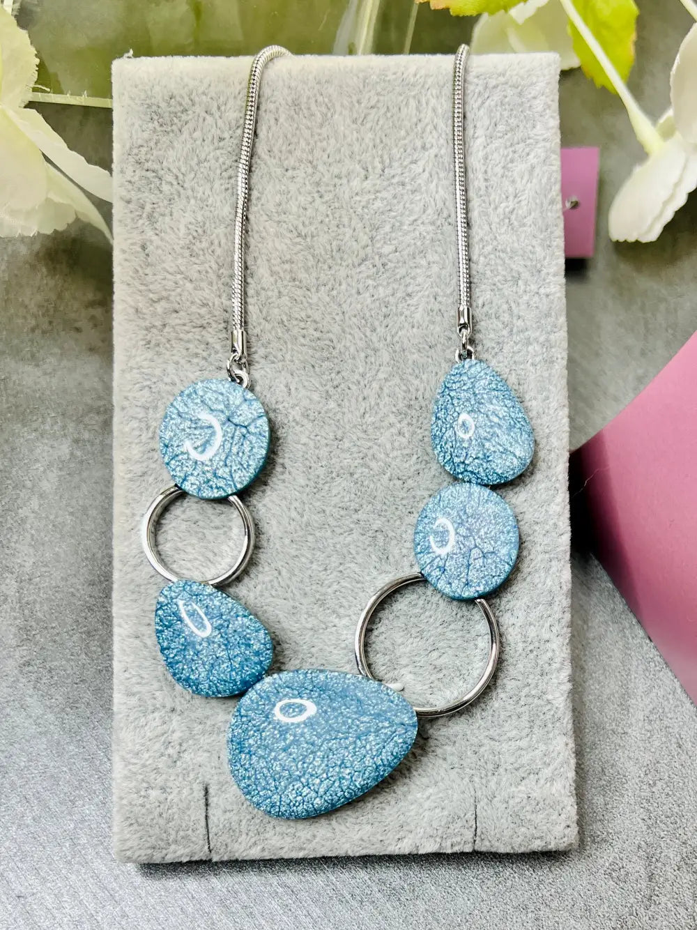 Miss Milly Pebble Necklace LIGHT BLUE - Jewellery