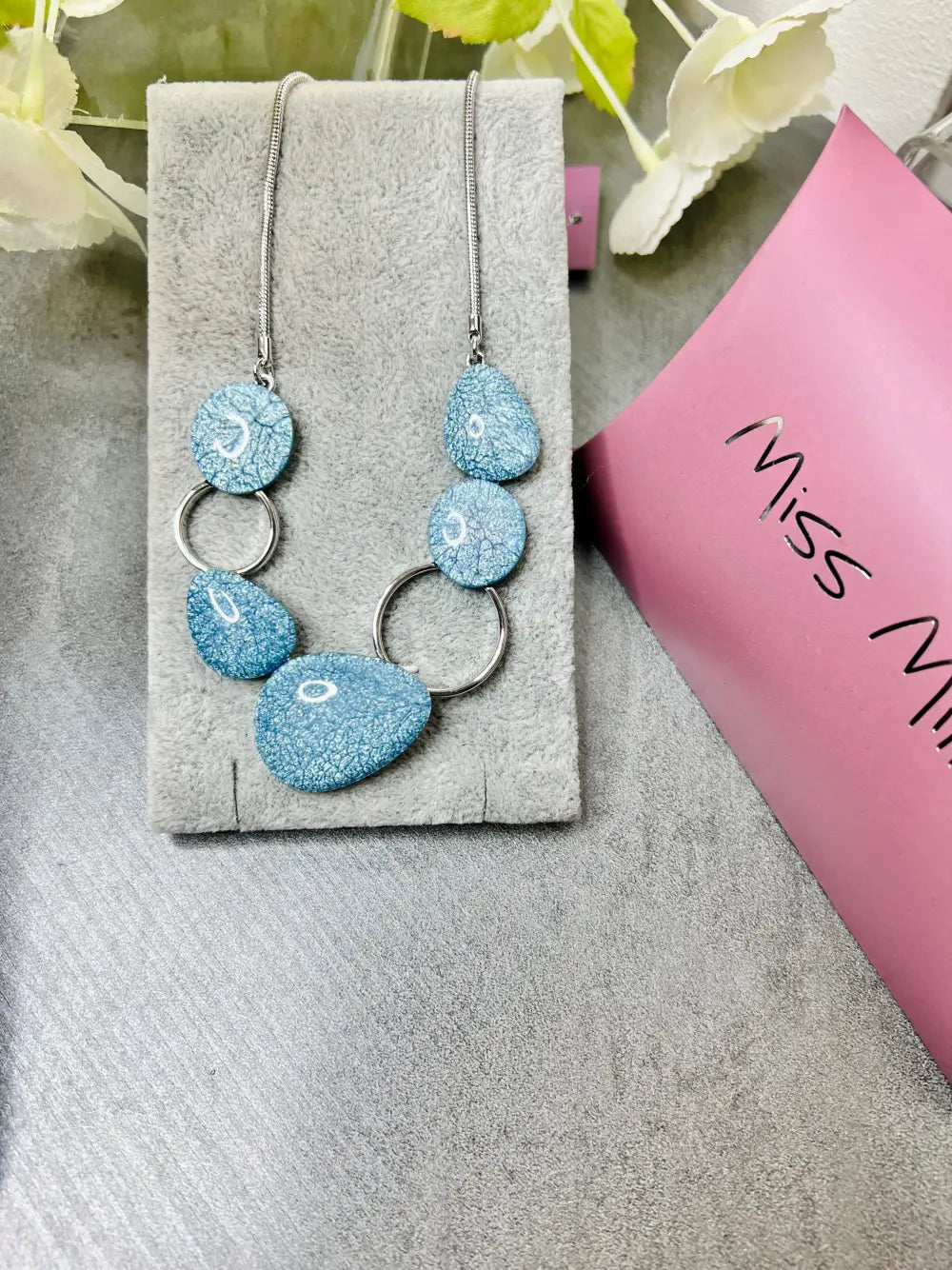 Miss Milly Pebble Necklace LIGHT BLUE - Jewellery