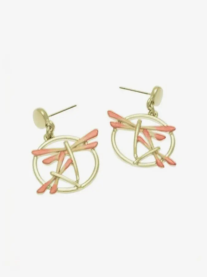 Miss Milly Pink Dragonfly Earrings