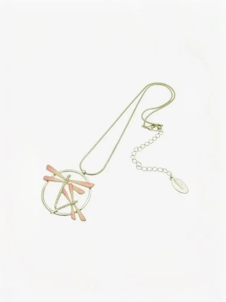 Miss Milly Pink Dragonfly Necklace