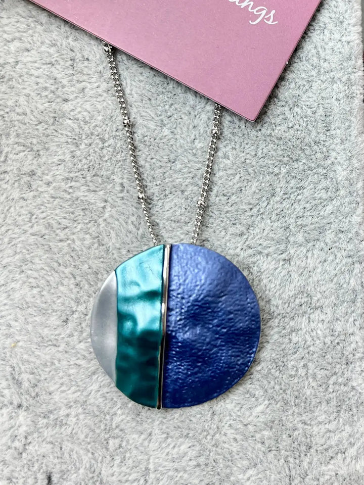 Miss Milly Rhombus Necklace BLUE - Jewellery
