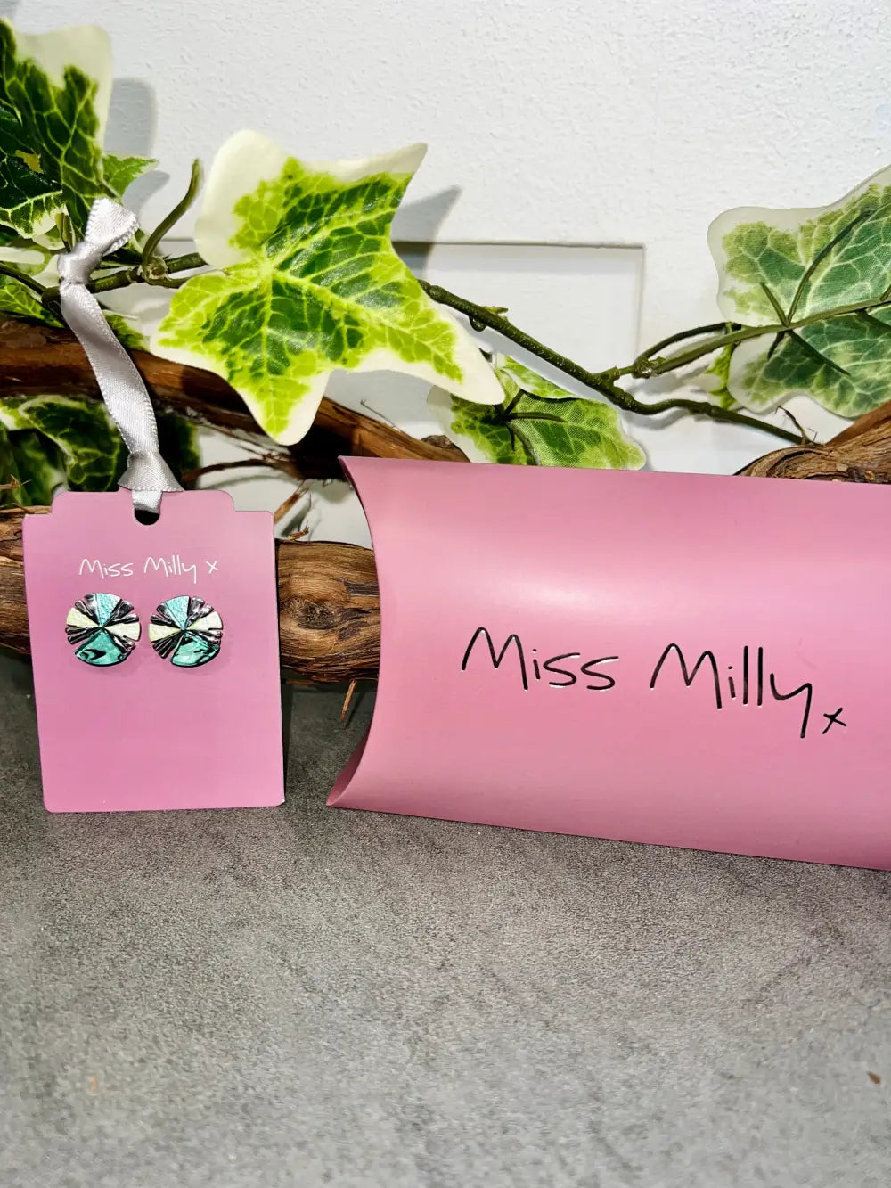 Miss Milly Segment Earrings GREEN
