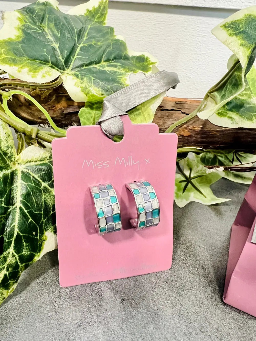 Miss Milly Spring Mosiac Hoop Earrings