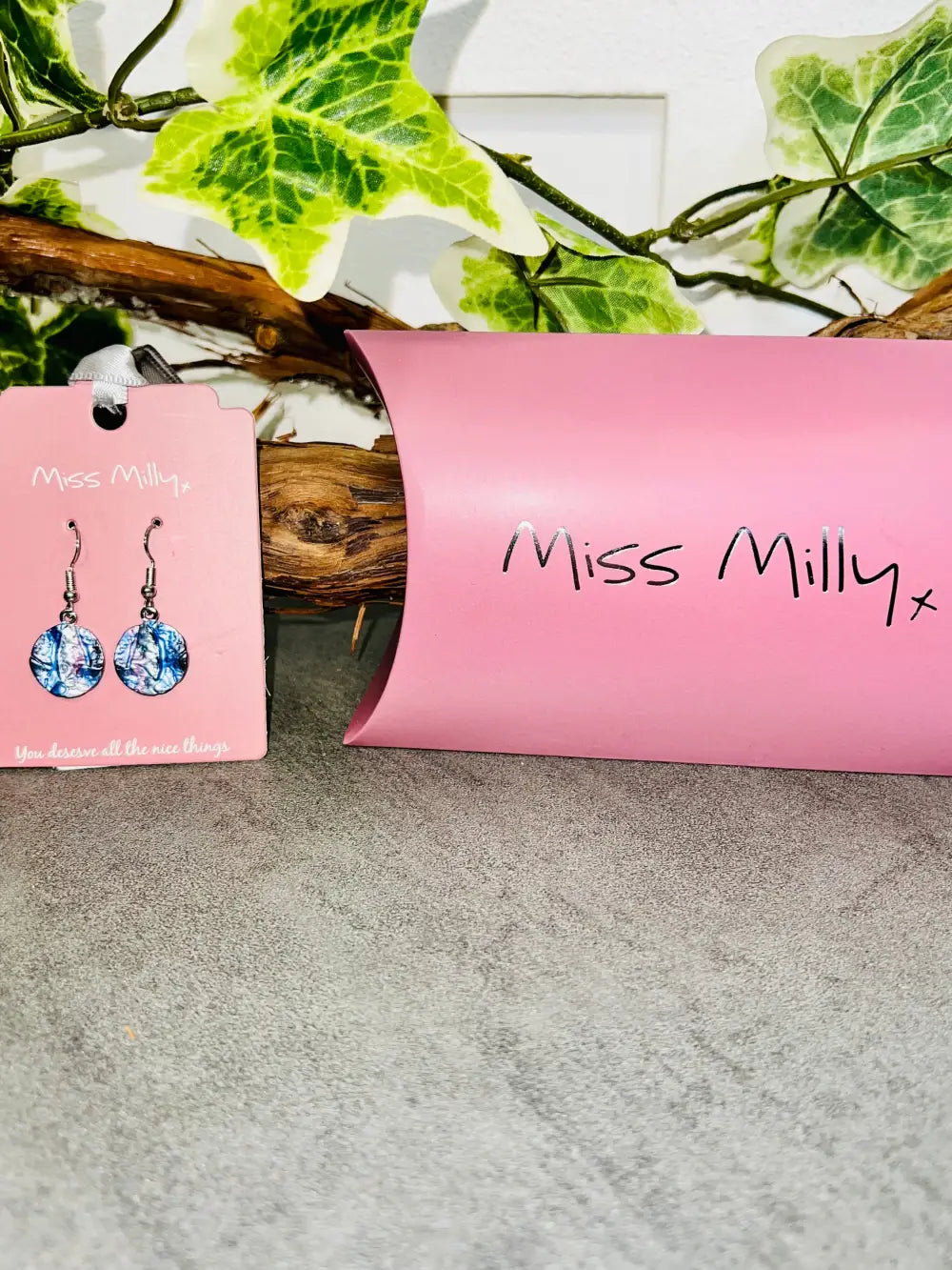 Miss Milly Textured Earrings BLUE