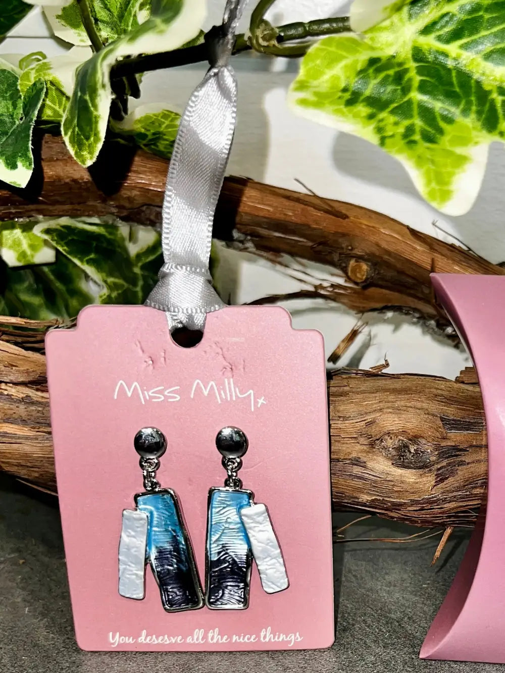Miss Milly Textured Earrings BLUE