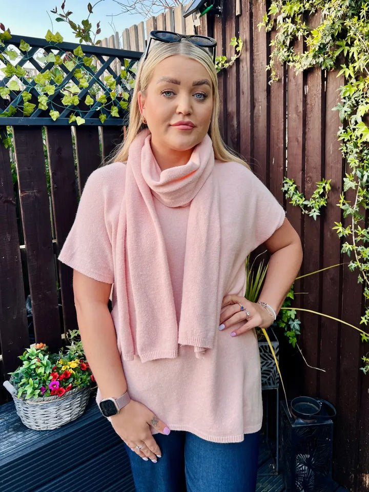Nadia Tank Top With Scarf DUSKY PINK