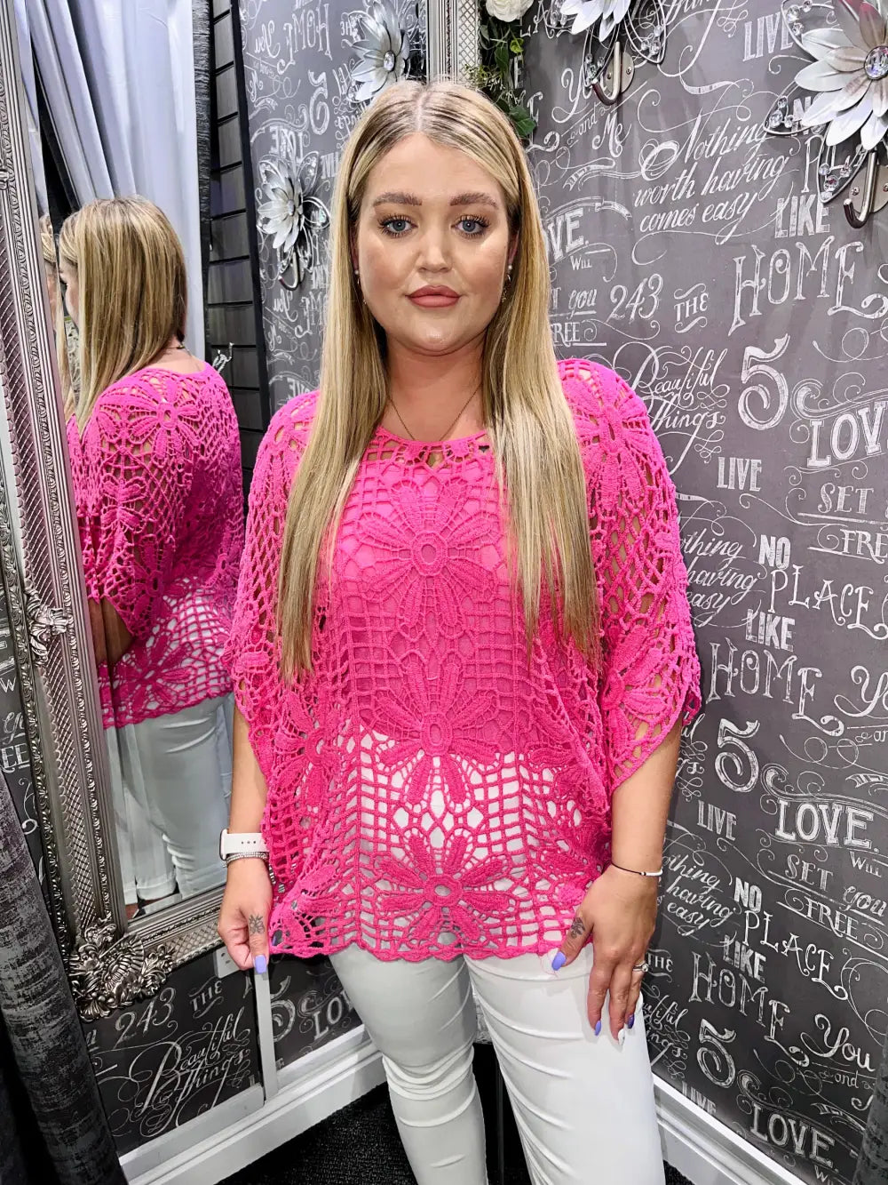 Natalia Crochet and Vest CERISE