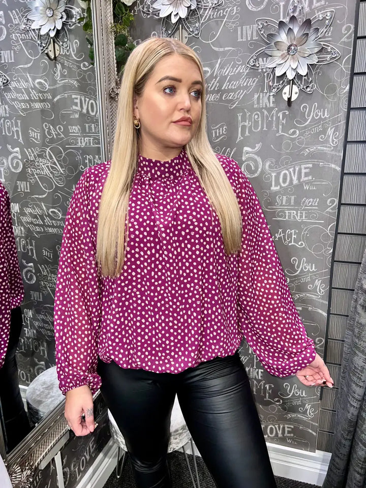 Niamh Bubblehem Blouse MAGENTA - Blouse