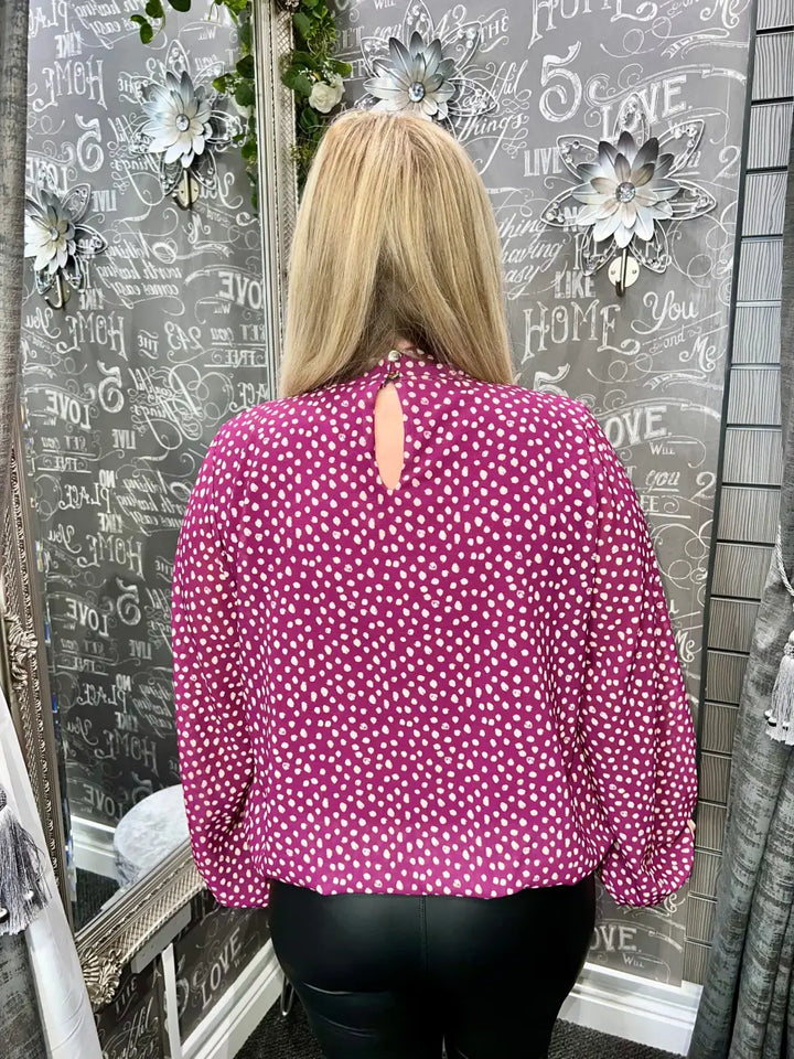 Niamh Bubblehem Blouse MAGENTA - Blouse