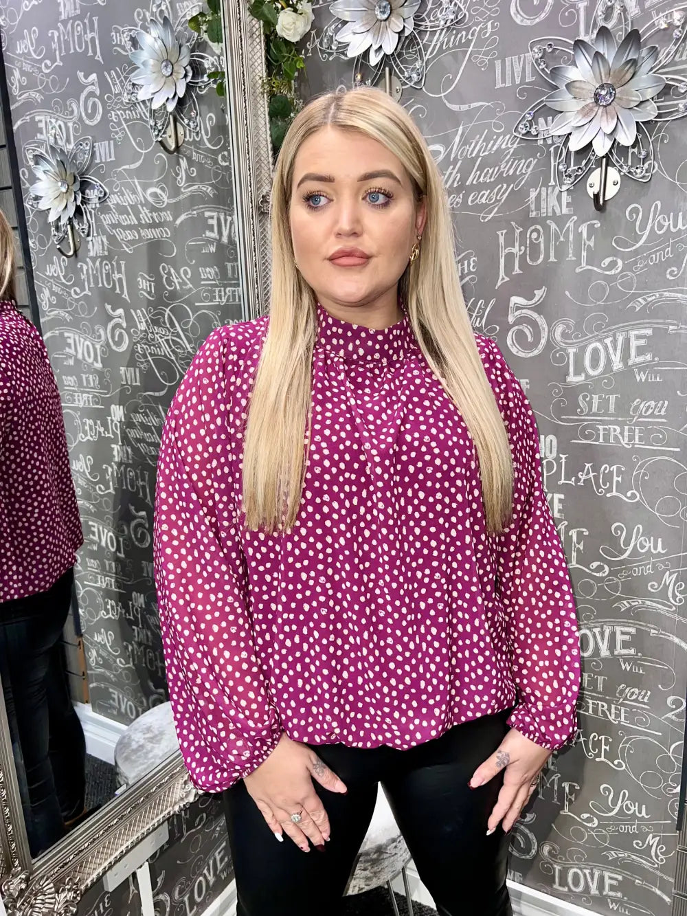 Niamh Bubblehem Blouse MAGENTA - Blouse