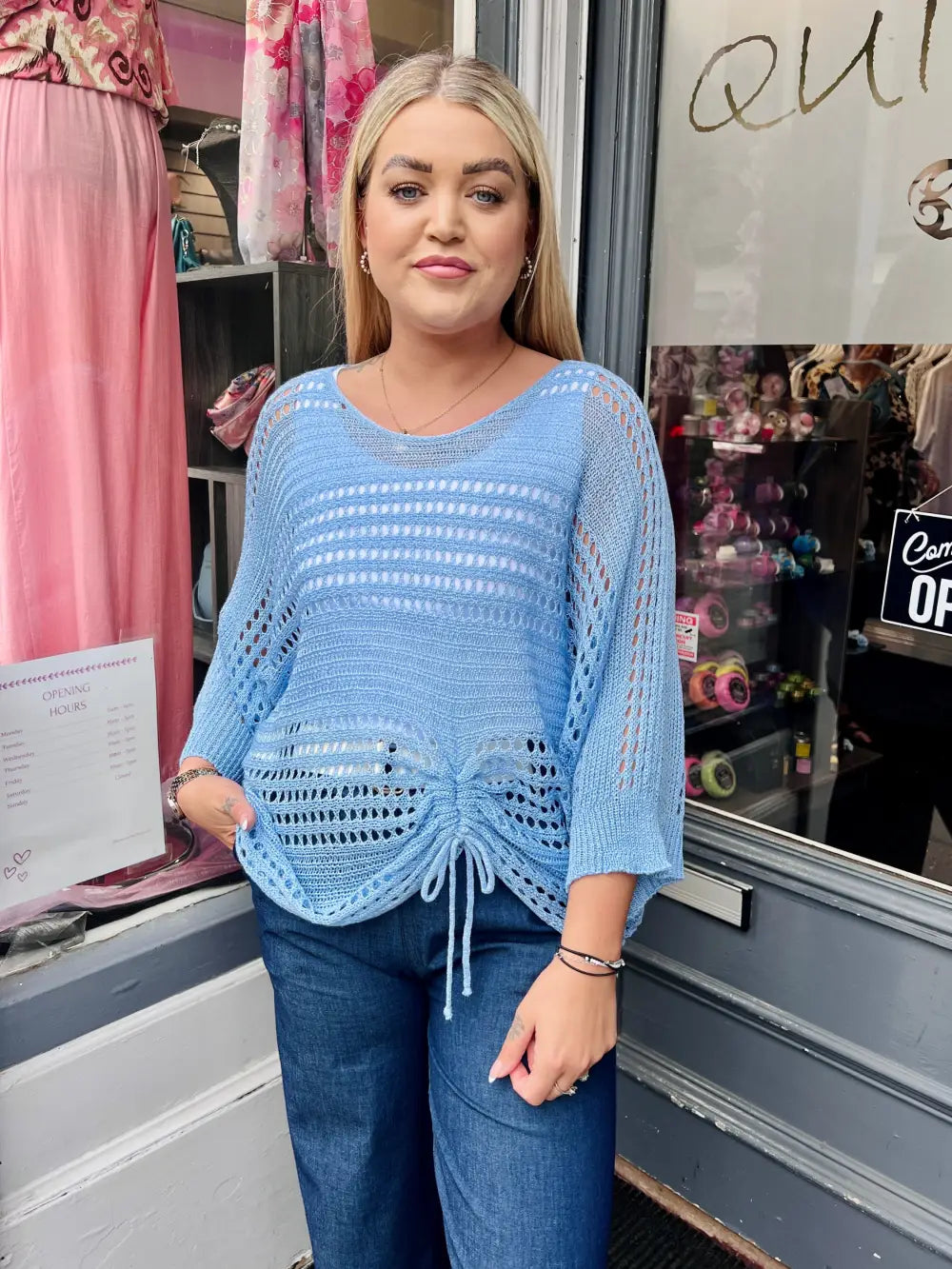 Peyton Fine Knit LIGHT BLUE