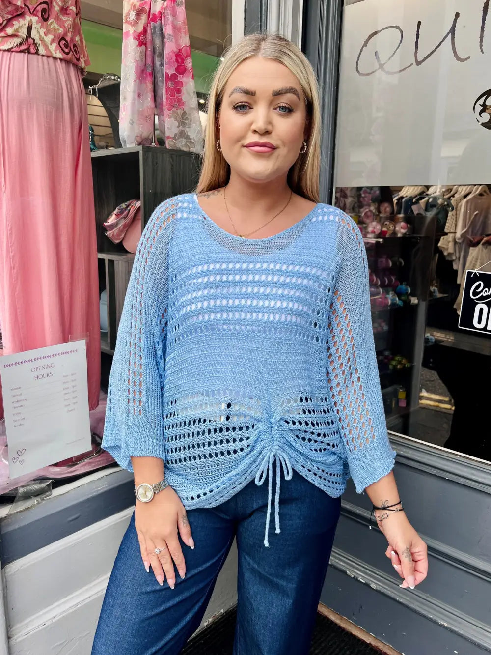 Peyton Fine Knit LIGHT BLUE