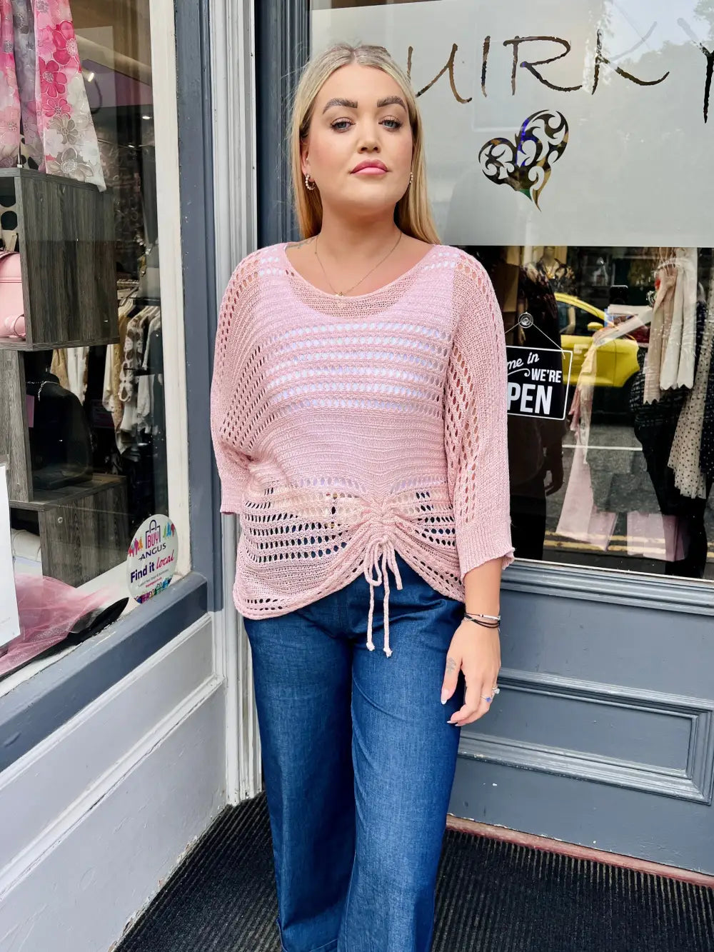 Peyton Fine Knit LIGHT PINK