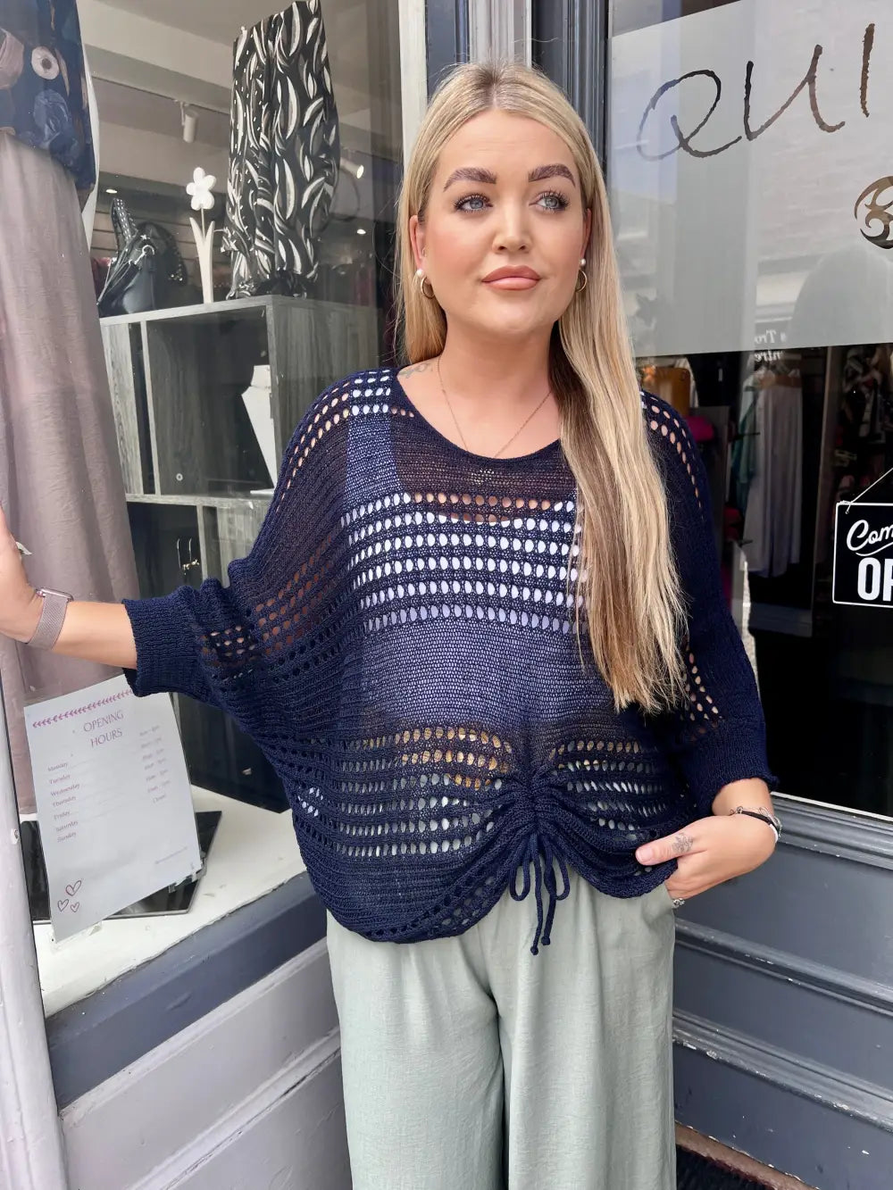 Peyton Fine Knit NAVY