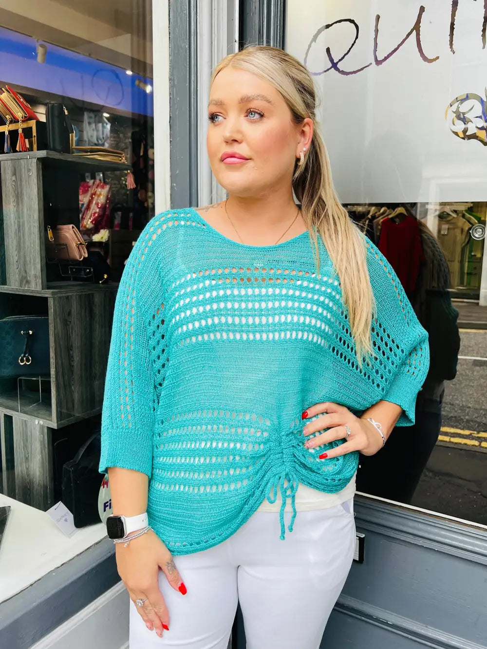 Peyton Fine Knit SEAGREEN