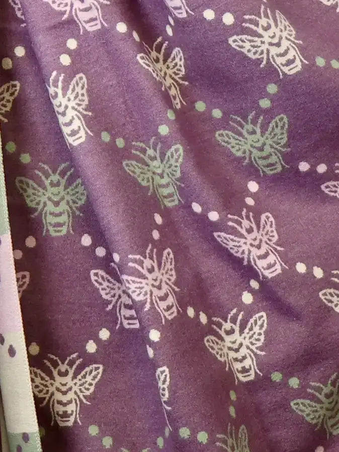 POM Bee and Dot Jacquard Scarf PURPLE - Scarf