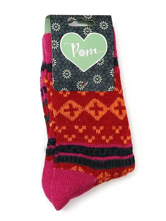 POM Nordic Socks Red Mix - Socks