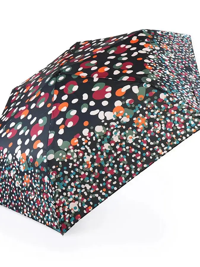 POM Recycled Dotty Print Black Umbrella