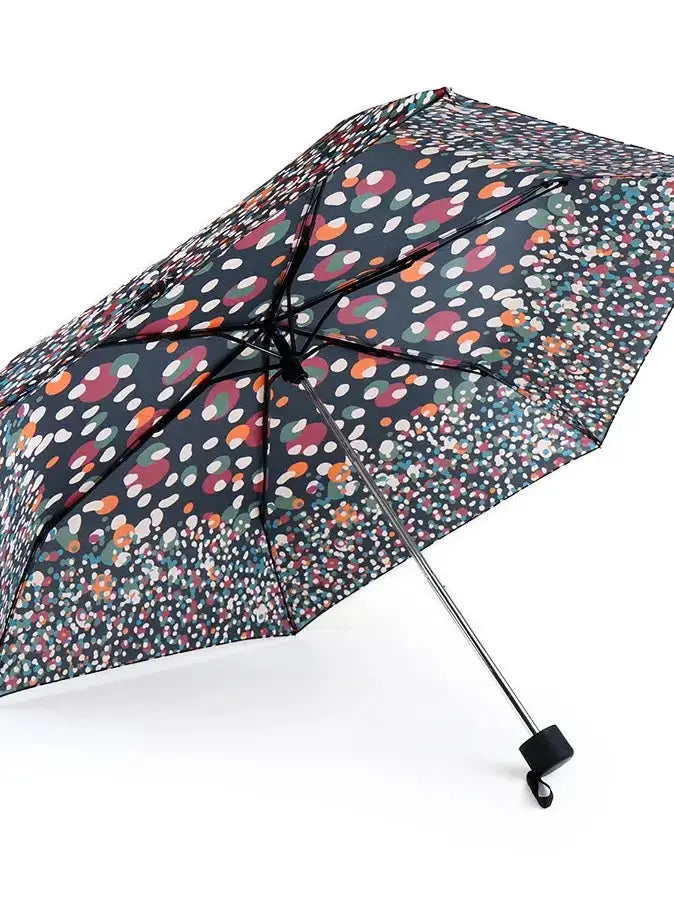 POM Recycled Dotty Print Black Umbrella