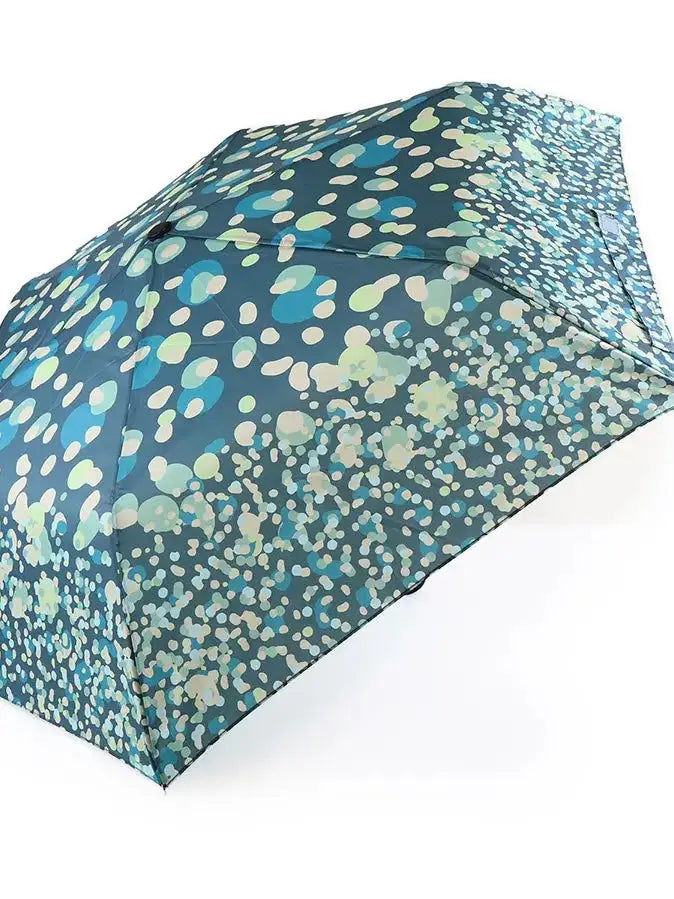 POM Recycled Dotty Print Teal Umbrella