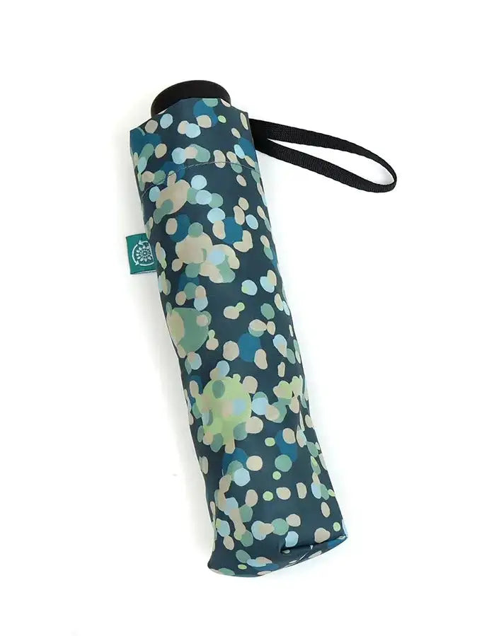 POM Recycled Dotty Print Teal Umbrella