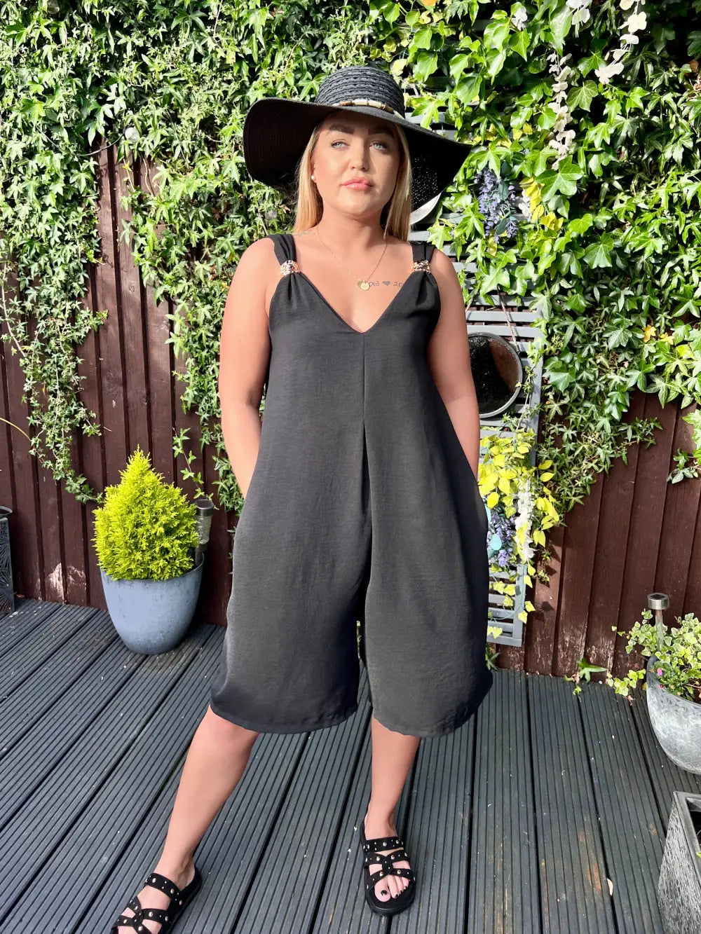 Poppy Short Jumpsuit BLACK