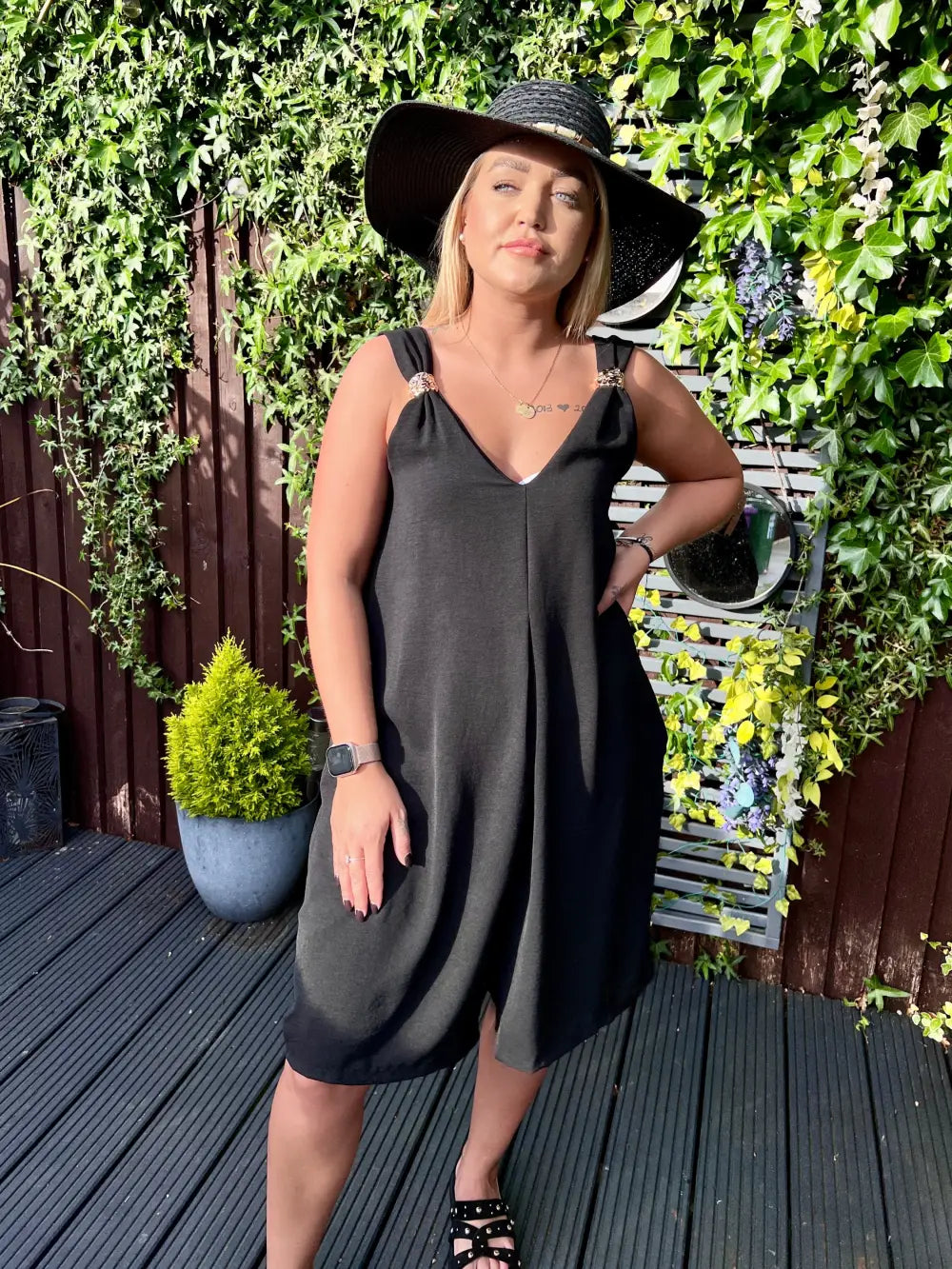 Poppy Short Jumpsuit BLACK