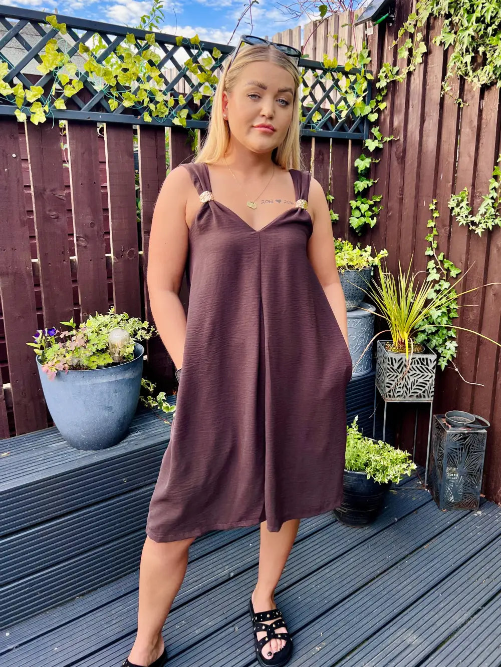 Poppy Short Jumpsuit CHOCOLATE