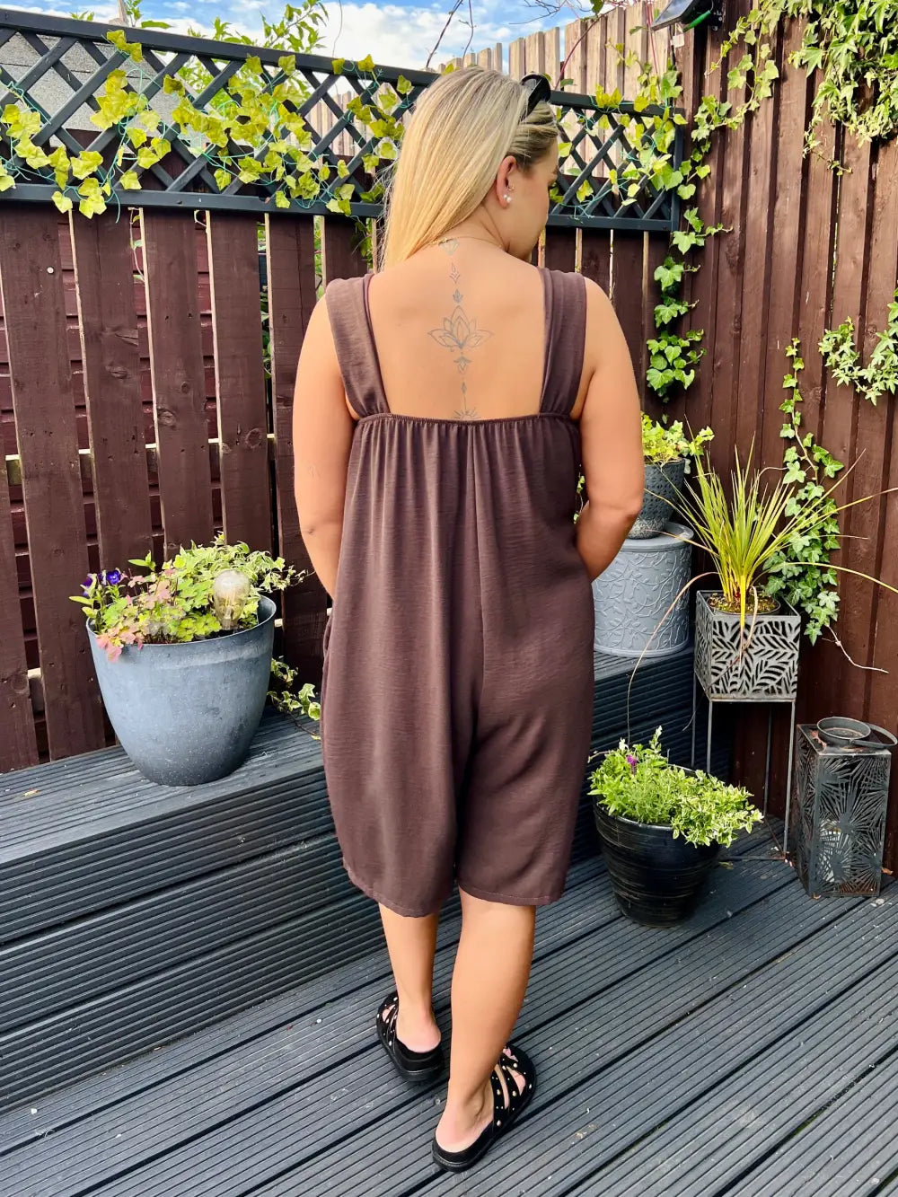 Poppy Short Jumpsuit CHOCOLATE