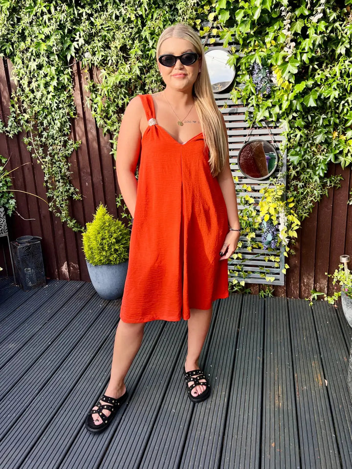 Poppy Short Jumpsuit RUST
