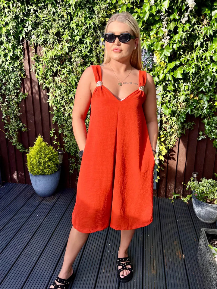 Poppy Short Jumpsuit RUST