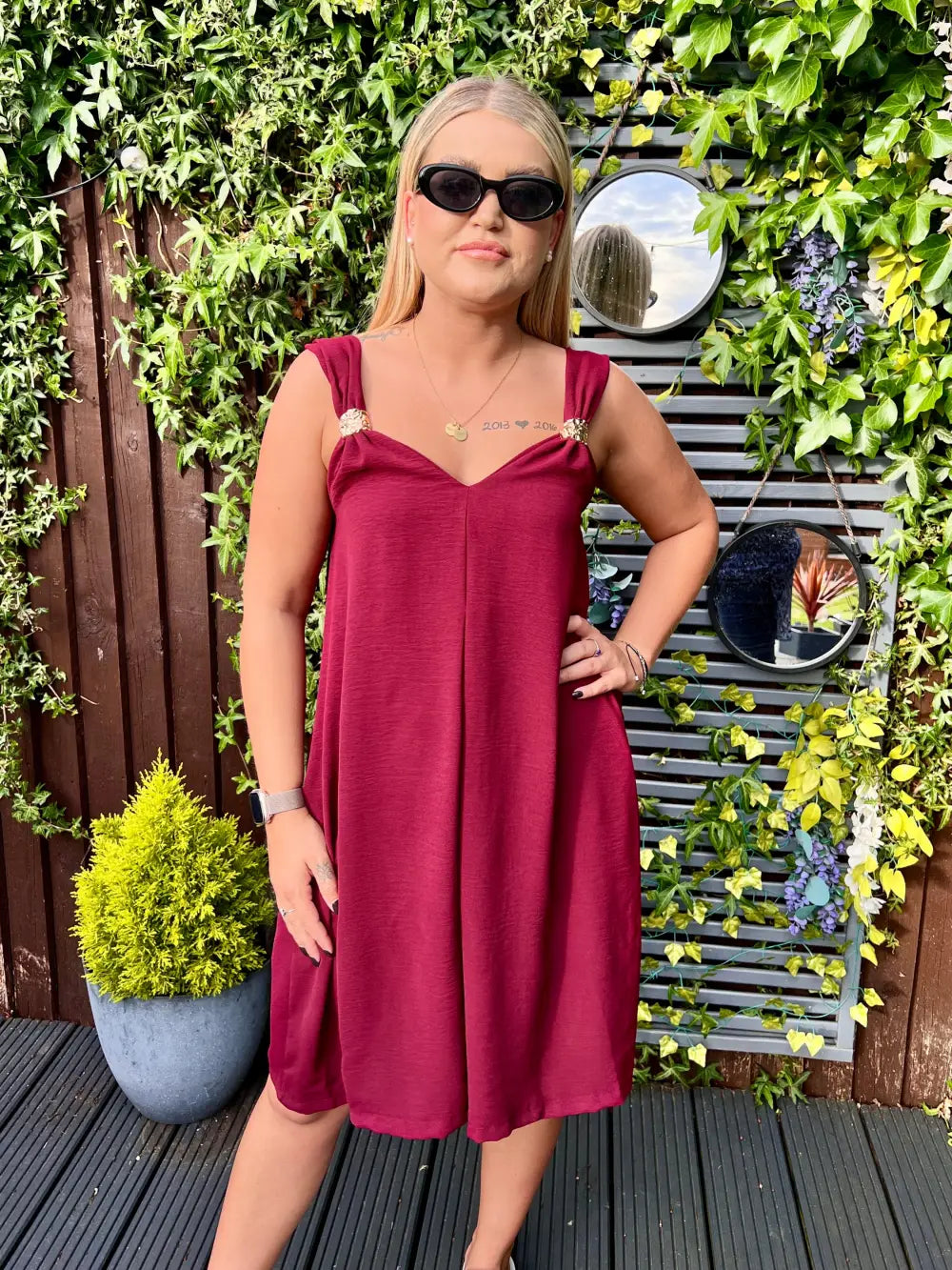 Poppy Short Jumpsuit WINE