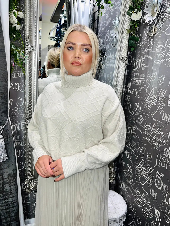 Priya Two Piece Pleated Tulle Dress BEIGE - Dress