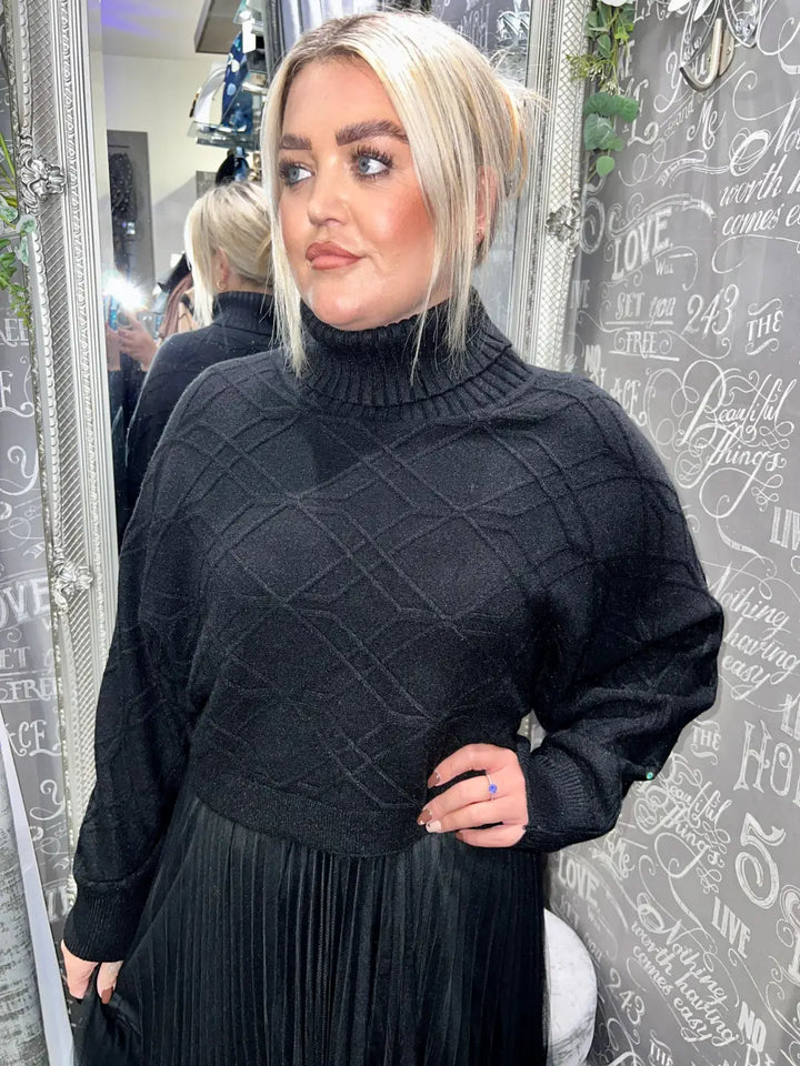 Priya Two Piece Pleated Tulle Dress BLACK - Dress